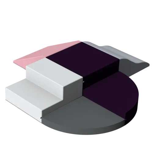 Parcours de motricité centré maternelle avec 6 modules (Nuancier cocon)