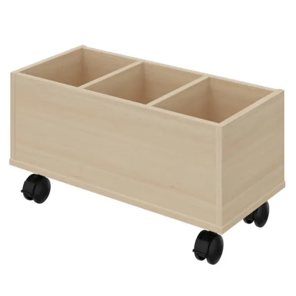 Bac à albums RICOCHET mobile 3 cases, L75 x P35 x H38,8 cm