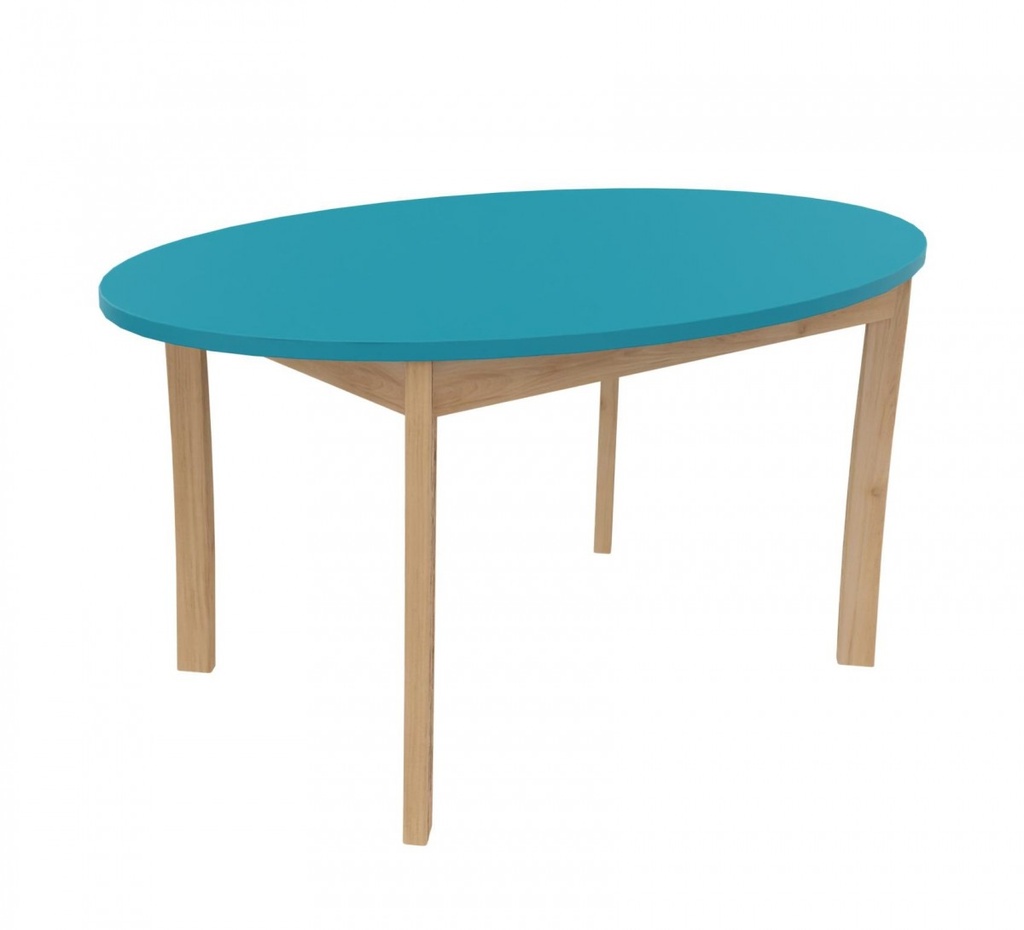 Table K'Briol petite enfance et maternelle Ovale Colorée, taille 00 à 4 (Blanc, Taille 00 (taille crèche))