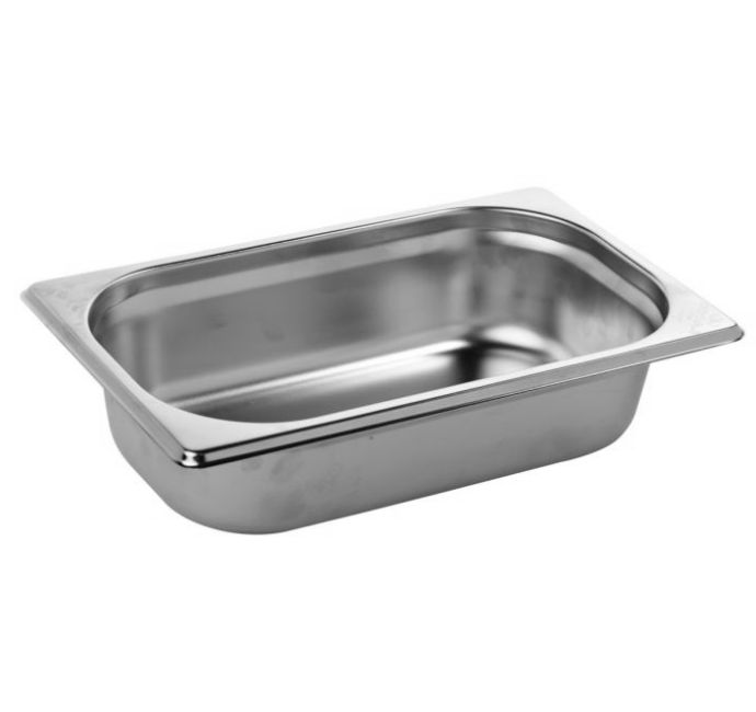 Bac Gastro Inox GN1/2 - Réchauffe Professionnel 6,1 L - dimensions 26 x 32cm profondeur 10 cm