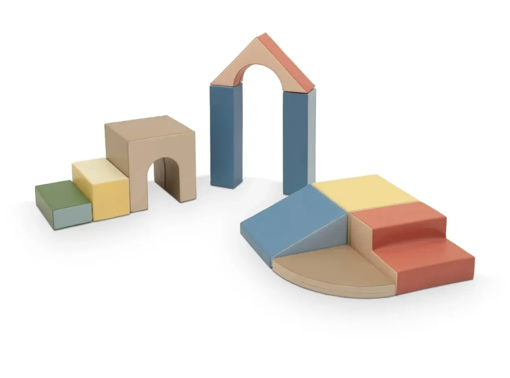 Parcours de motricité Doji 4 – Ensemble de 10 éléments en mousse pour crèche et maternelles