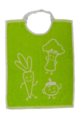 Bavoir à collerette 30 x 40 Légumos - anis