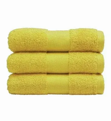 [LCN811JN] Serviette éponge 50 x 90 cm jaune 100 % coton 400 g