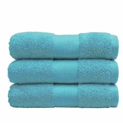 [LCN811TU] Serviette éponge 50 x 90 cm turquoise 100 % coton 400 g