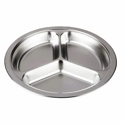 Assiette inox 3 compartiments 22 cm