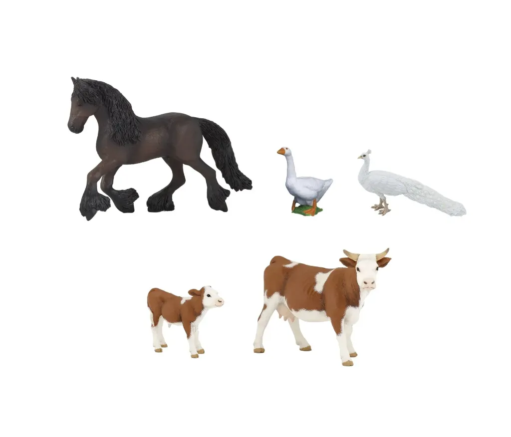 LOT JAUNE - LOT DE 5 FIGURINES - LA VIE À LA FERME 10MOIS ET PLUS