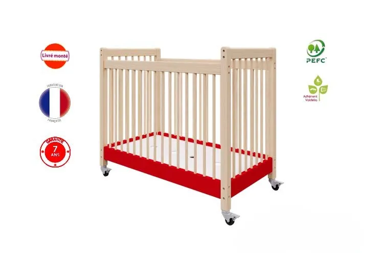 Lit en bois d'évacuation pour crèche - 100 X 50 cm
