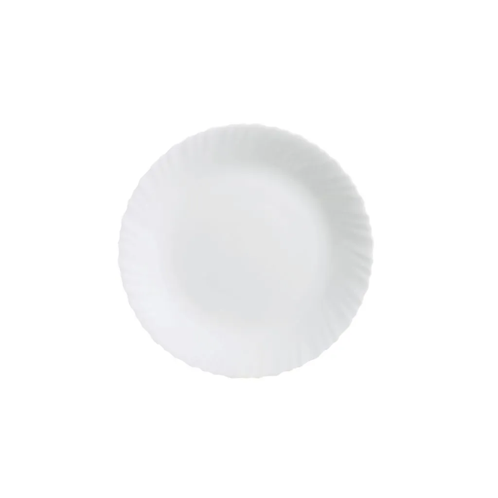 Assiette creuse de collectivité Ø210mm en verre trempé Blanc, lot de 6