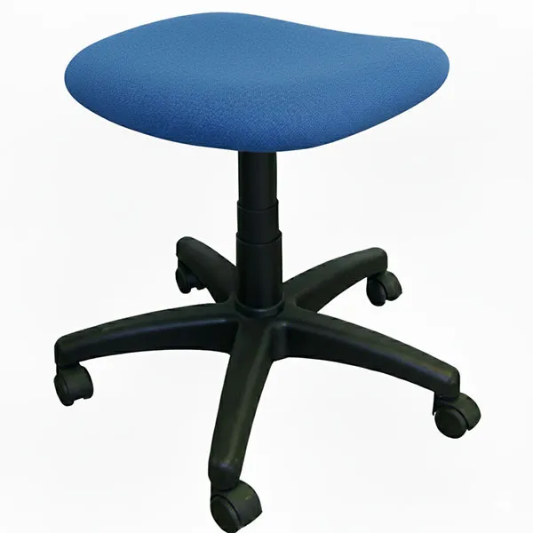 [MOBsiegeatsem-B] Siège ATSEM ergonomique : tabouret à vérin bas (Bleu)