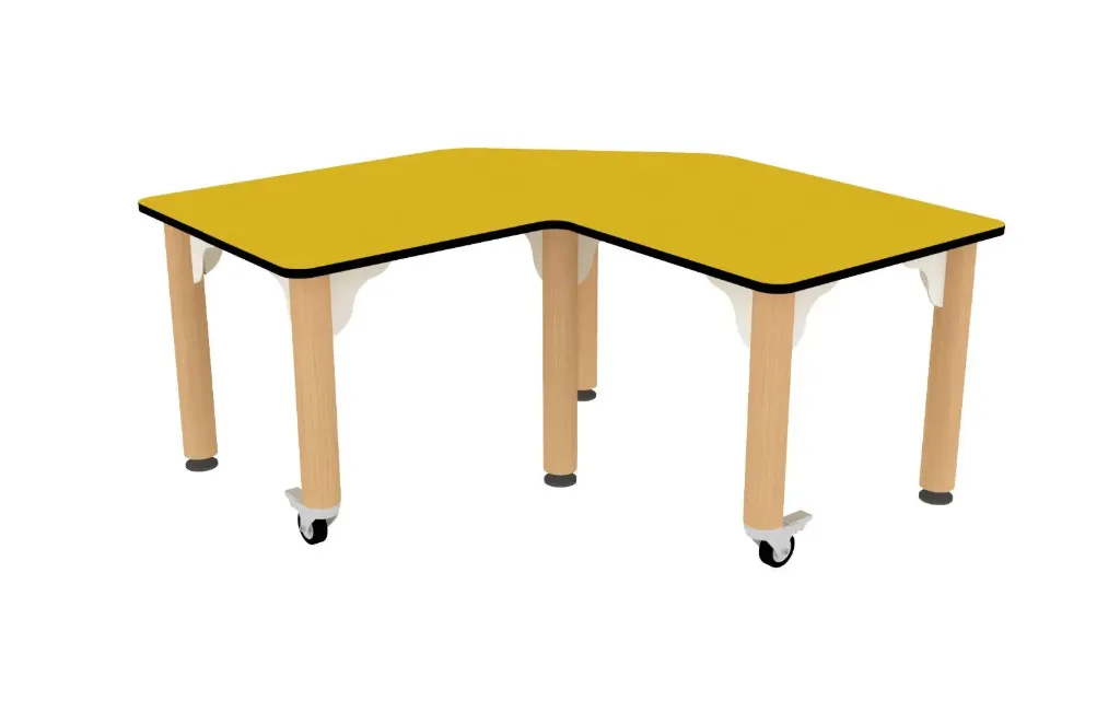 [MOB8112T00J] Table de crèche papillon T00 à T1, 85x85cm - JAUNE (Taille 00 (taille crèche))