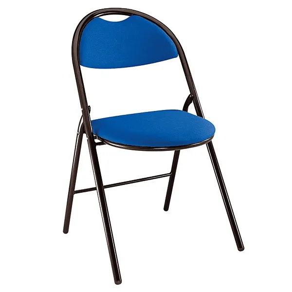 Chaise pliante Super confort - Pieds métal Noir, lot de 6