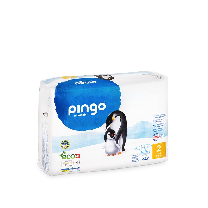 Couches écologiques PINGO x2, taille 3 et taille 6