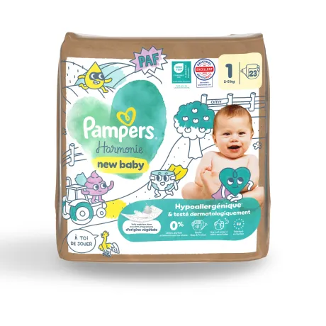 [8793] Couches écologiques Pampers Harmonie (Taille 1 - 2 à 5kg)
