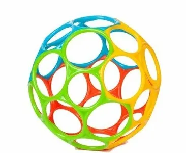Balle de préhension multicolore en caoutchouc – Dès 6 mois