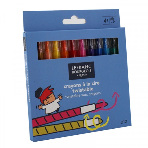 [1517] Crayons de couleur premium Lefranc Bourgeois TWIST - Lot de 12