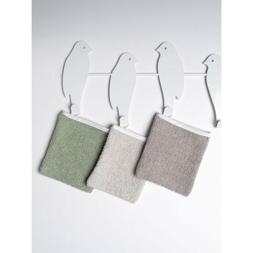 [1671] Lot de 12 gants de toilette éducatifs pour enfants, couleurs assorties