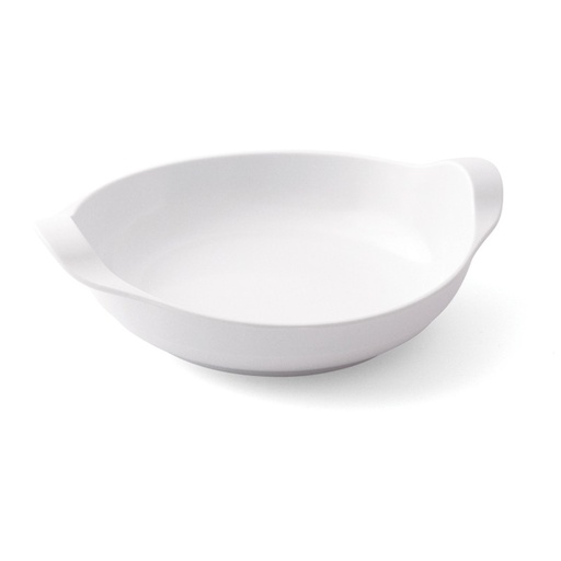[1752] Assiette creuse ergonomique empilable en mélamine, lot de 12
