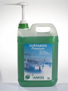 Nettoyant et désinfectant de sol SURFANIOS, Bidon de 5 litres avec pompe de 20ml