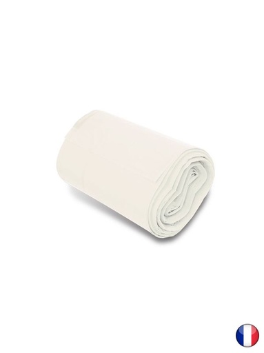 [2085_LOT] Sac poubelle 50L blanc 13µ PEHD, lot de 100