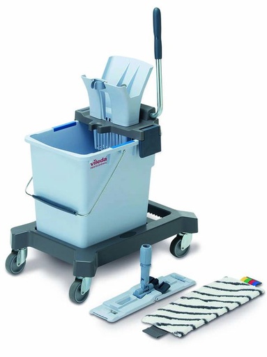 [2113] Chariot de nettoyage complet avec seau et presse - 25L