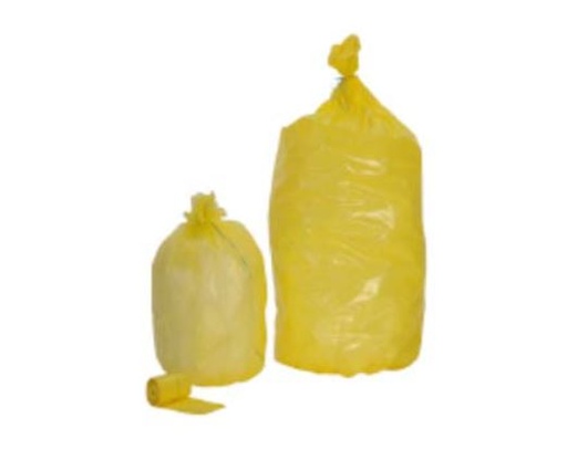 [2163_LOT] Sac poubelle 50L jaune 13µ PEHD FORMAT XL, lot de 2 rouleaux (100 unités)