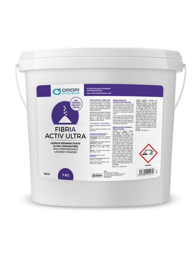 Lessive en poudre désinfectante ultra concentrée pour professionnels