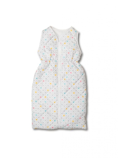 Turbulette matelassée imprimée motif avec biais vert