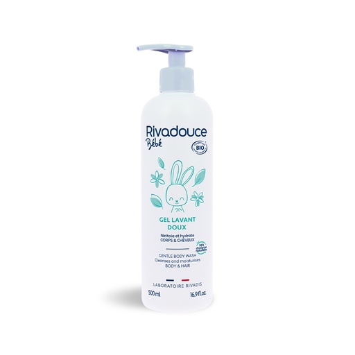 Gel doux lavant bébé bio pour peau sensible