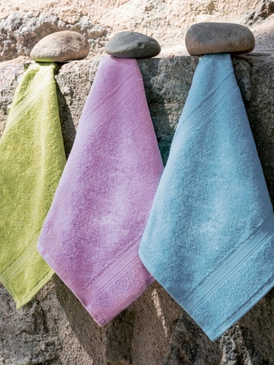 Serviettes éponges petit format essuie mains ou visage enfant 30x50cm, lot de 10