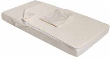 [3010] Drap housse 3 en 1 en coton bio jersey, à zipper avec couverture piquée 60x120