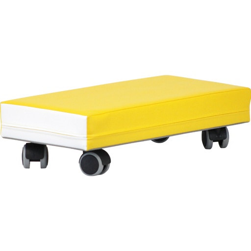 [3161] Famille Rollo, Porteur en mousse à roulettes, Jaune