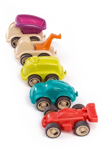 [3190] Petites voitures écologiques, lot de 5 (12cm)