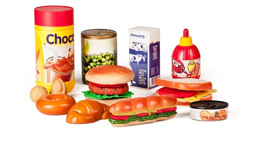 [1764] Accessoires de Jeu de Dînette pour Enfants - Ensemble de 12 Pièces