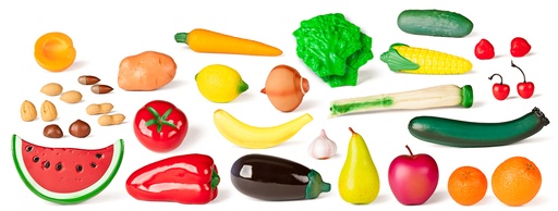 [3306] Maxi lot de fruits et légumes pour jeu éducatif