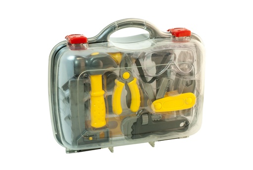 [3405] Mallette de bricolage pour enfants, 17 pièces (à partir de 3 ans)