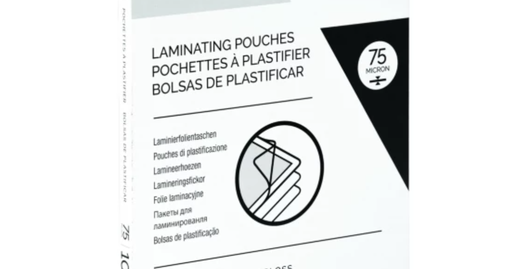 [3428] Pochettes de plastification A4 brillantes - 75 microns - Boîte de 100