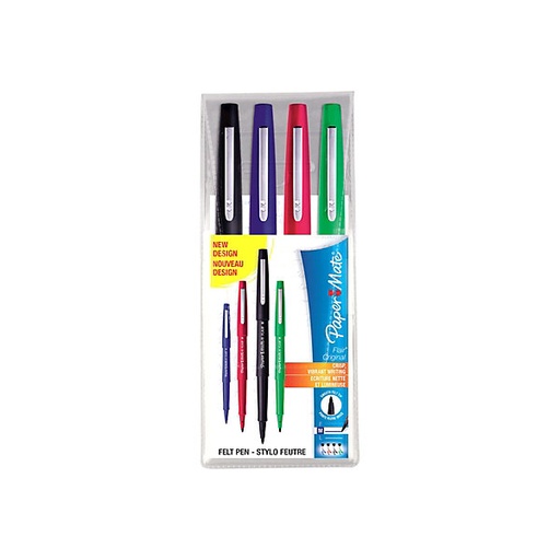 [3455] Lot de 2 pochettes de 4 stylos feutres à capuchon