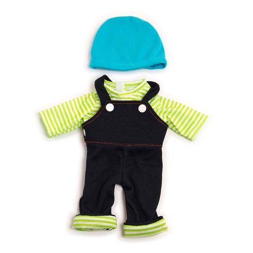 [3518] Ensemble de vêtements pour poupée 32cm - Salopette rayée