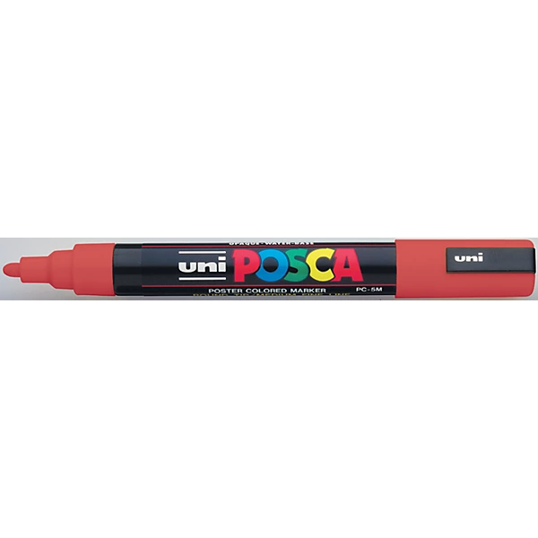 [3621] Marqueurs gouache uni posca pointe moyenne - Rouge, Lot de 2