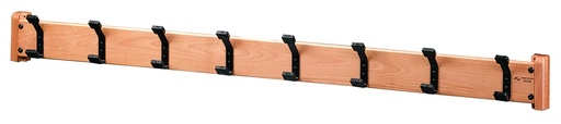 Porte-manteau en bois massif avec 8 patères, coloris au choix