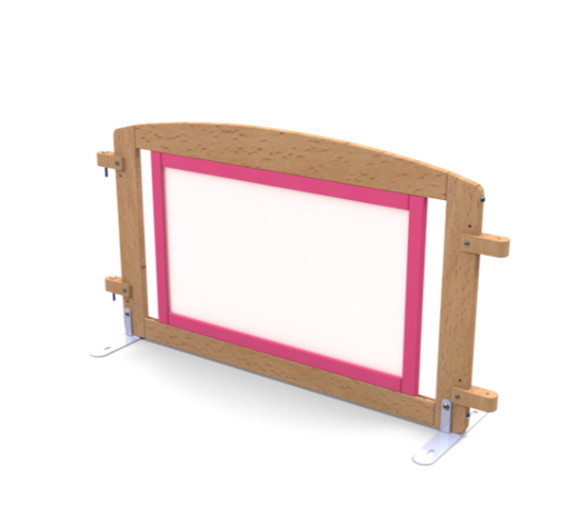 [3784] Barrière décorative en bois avec miroir
