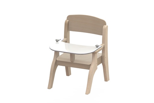 Fauteuil en hêtre massif pour enfants avec tablette amovible