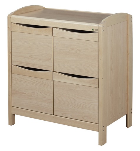 Meuble de rangement en bois avec portes et options de couleur