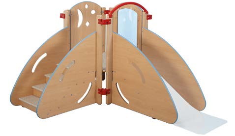 Structure de motricité et toboggan pour enfants, coloris au choix