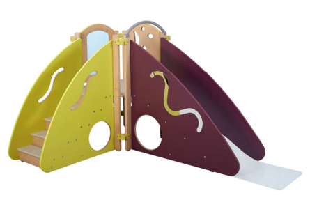 Structure de jeu "mini escapade" en ligne pour enfants avec toboggan intégré