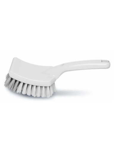 [4367] Brosse à main alimentaire 26cm avec fibre médium et manche court rouge
