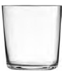 [4381] Gobelet en verre conique 25cl, lot de 12