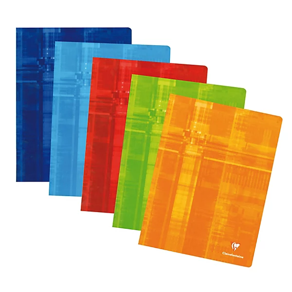 [4520_LOT] Cahier piqué 24x32 cm grands carreaux Seyès 96 pages, lot de 5