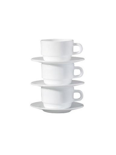 [4543_LOT] Tasse en verre trempé 13cl, extra résistante pour usage intensif, lot de 6