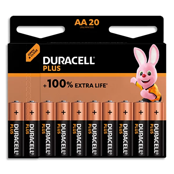 [4564] Piles alcalines AA 1,5V LR6 MN1500, lot de 20